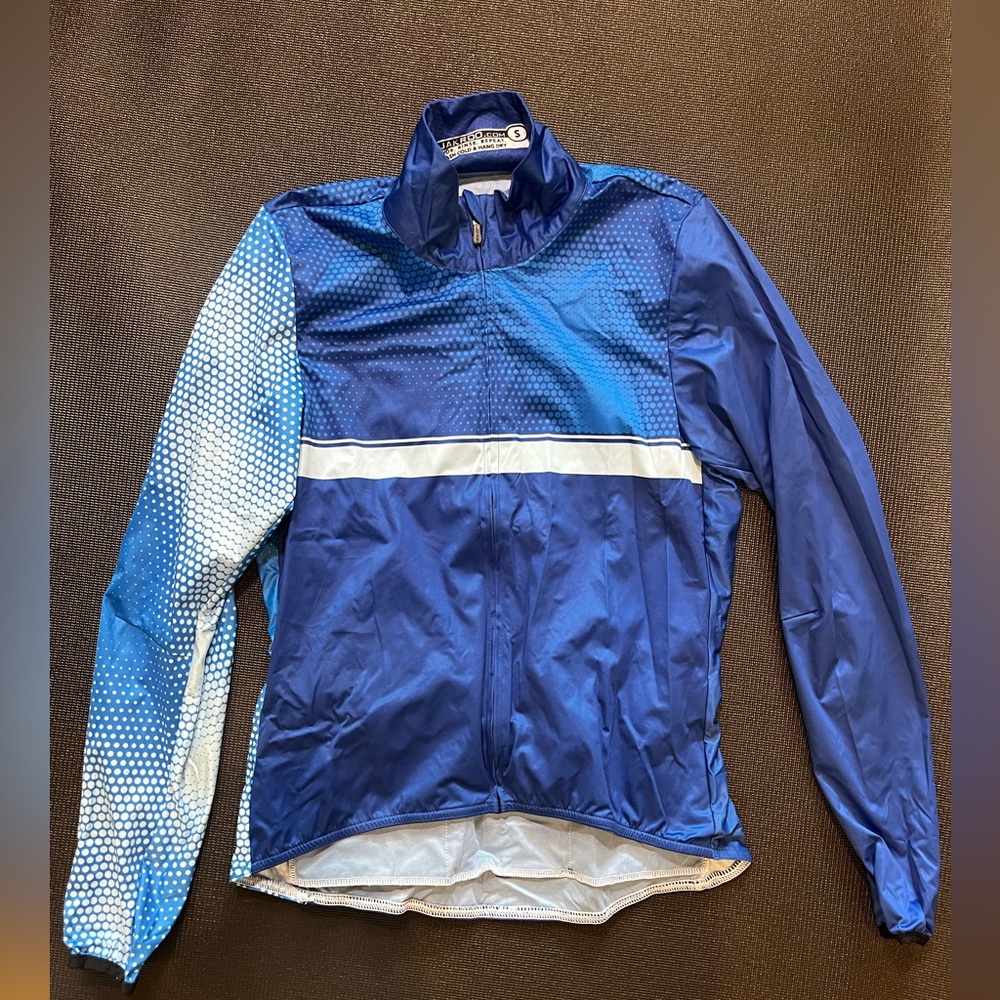 Jakroo Men's Blue Windbreaker Cycling Jacket Size Small